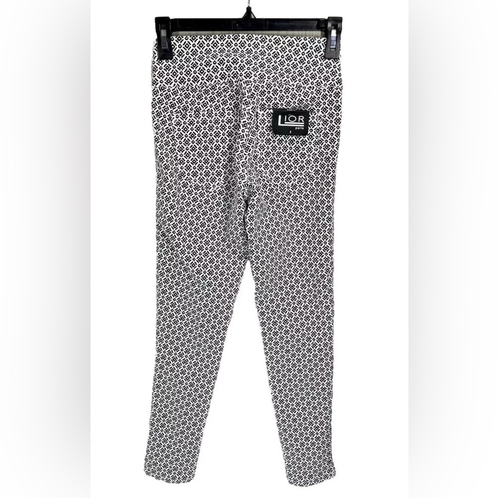 Lior Paris Pants Womens Size 2 Joy Ditzy Print Crop Pull On Legging Stretch NEW